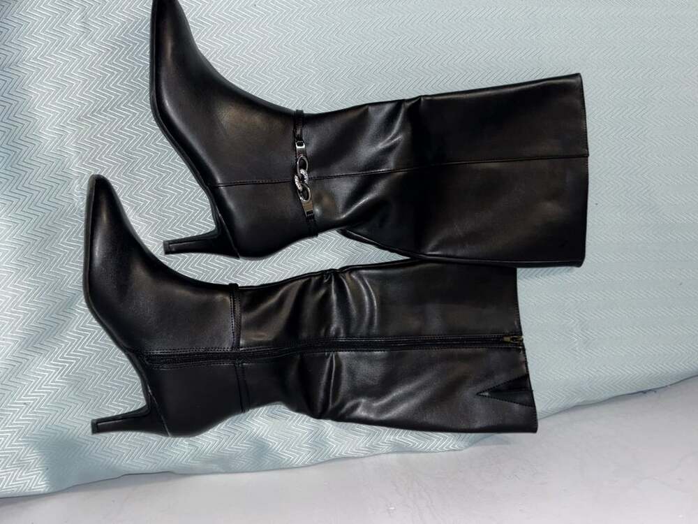 Karen Scott Hanna Tall Dress Boots Black Size 10.5M 003-115